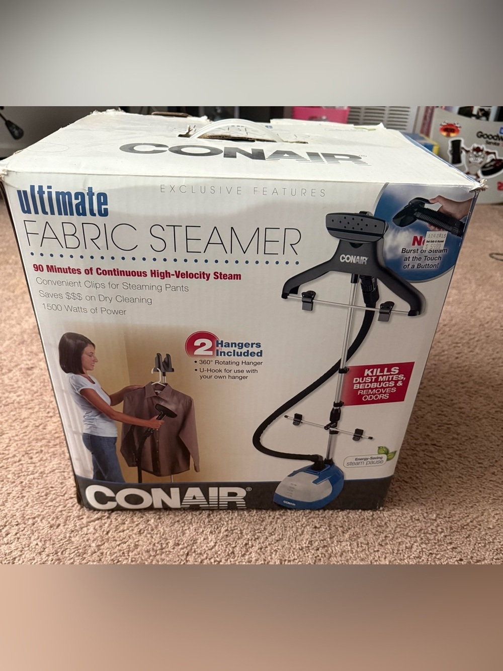 Conair Ultimate Fabric Steamer, Full Size Stands